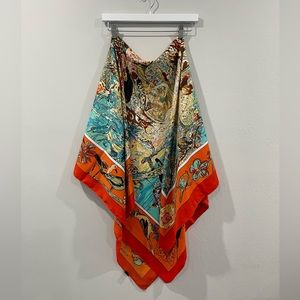 PEISI Women’s Silk Scarf Floral Animal Print Square 51x51